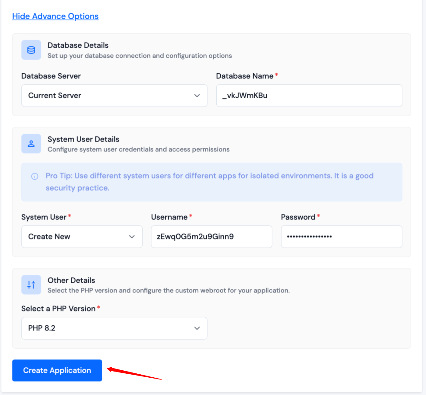 Application - Settings