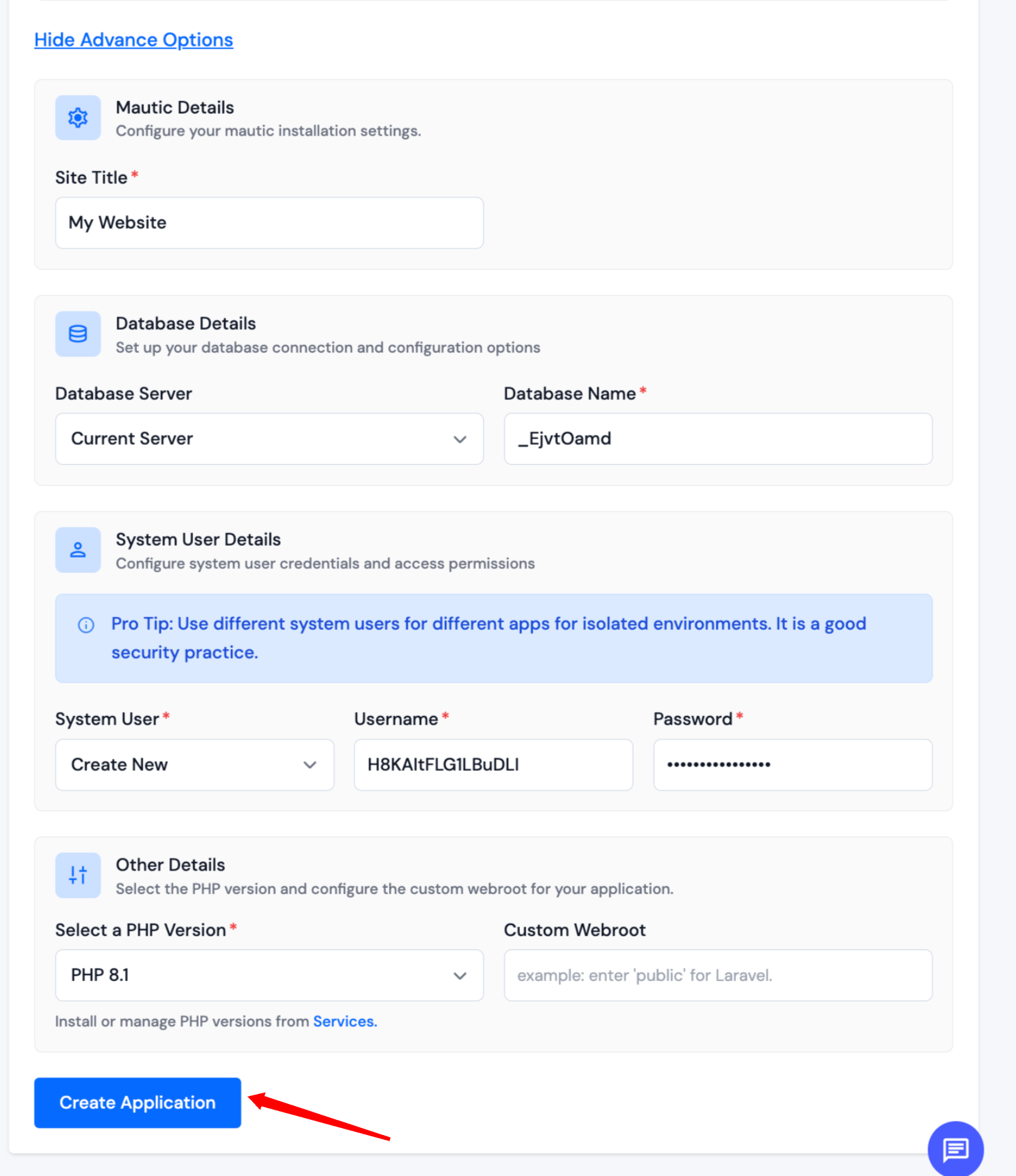 Application - Settings