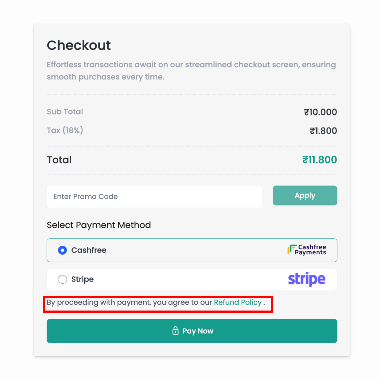 Links on Checkout Page