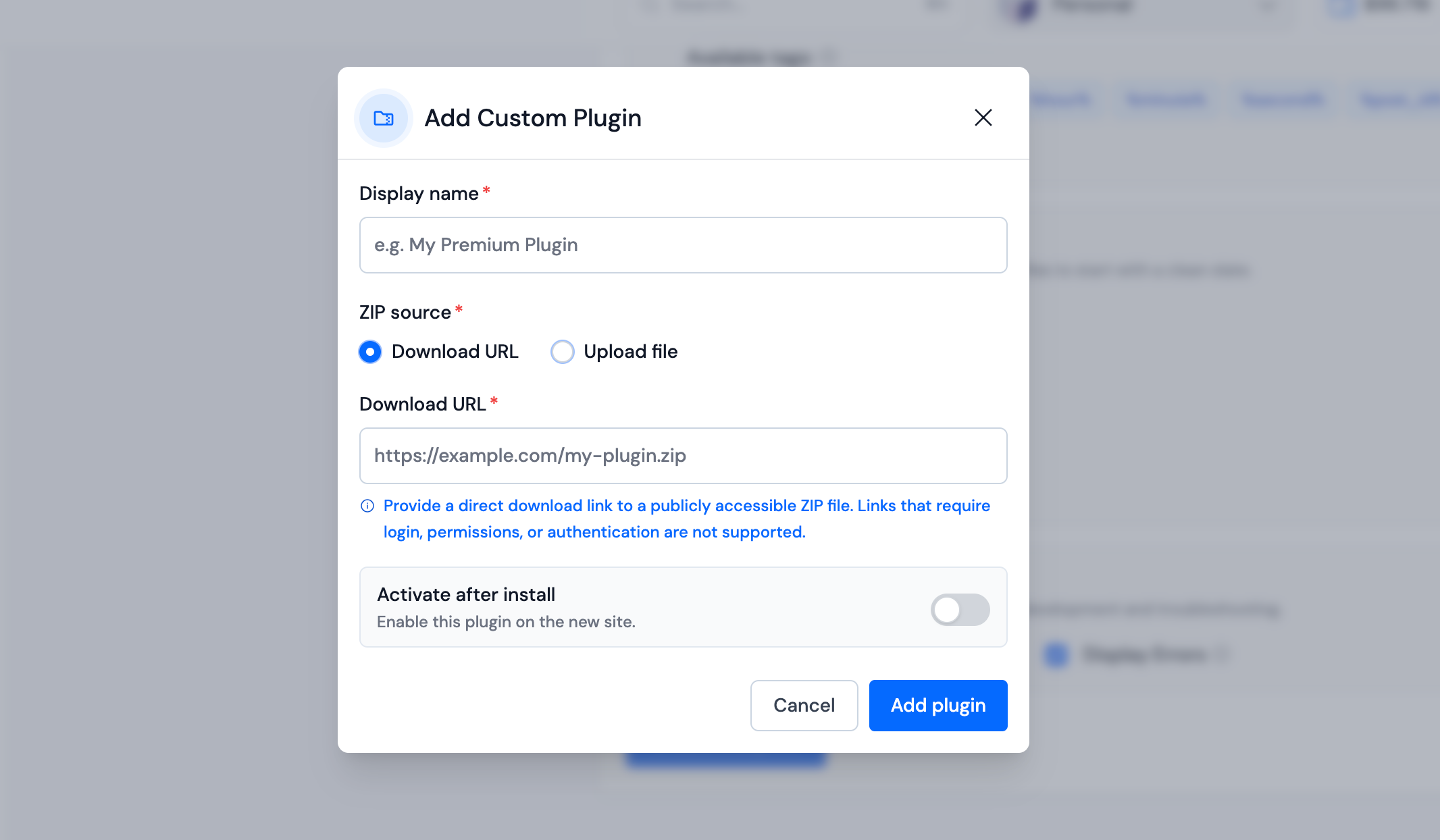 Add Custom Plugin