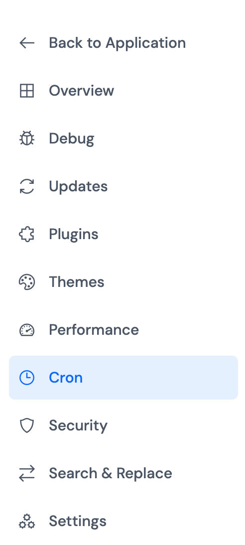 WP Toolkit Cron page