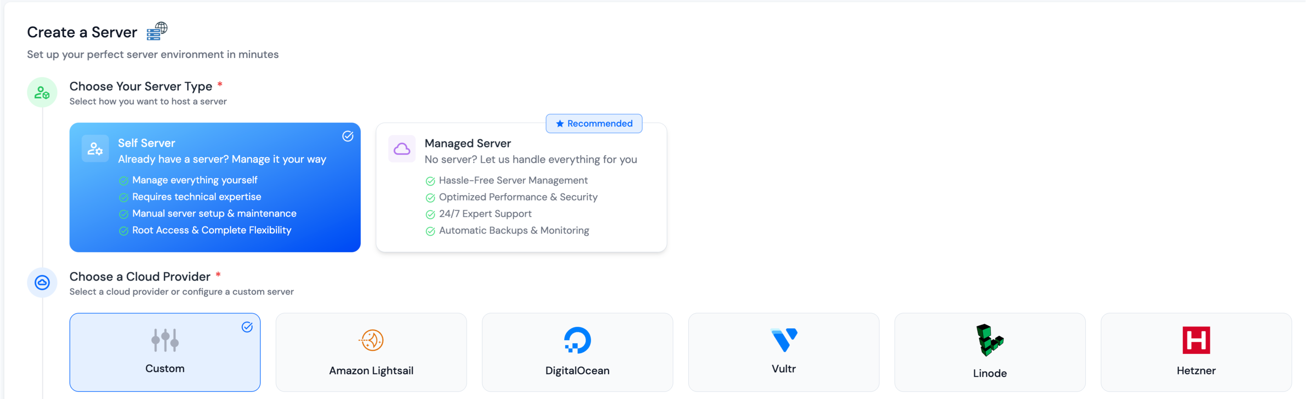 Select Cloud Service Provider