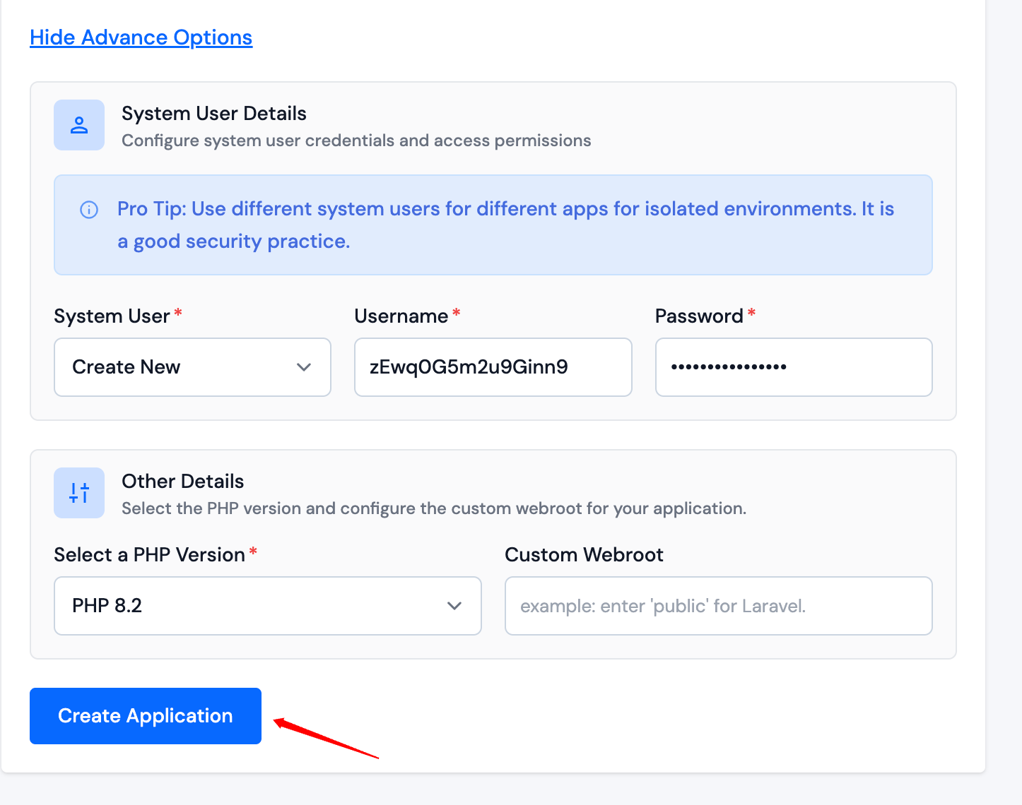 Application - Settings