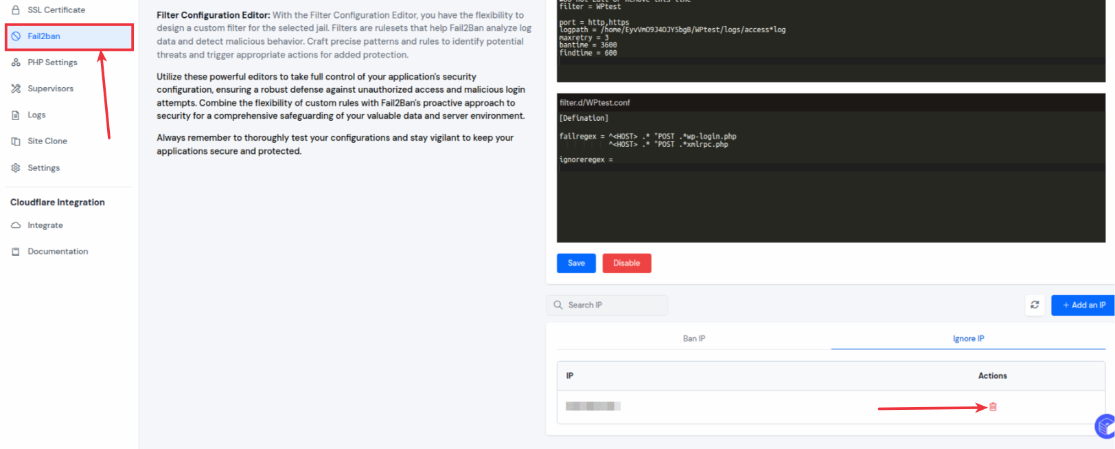 Managing Ignore IP Addresses