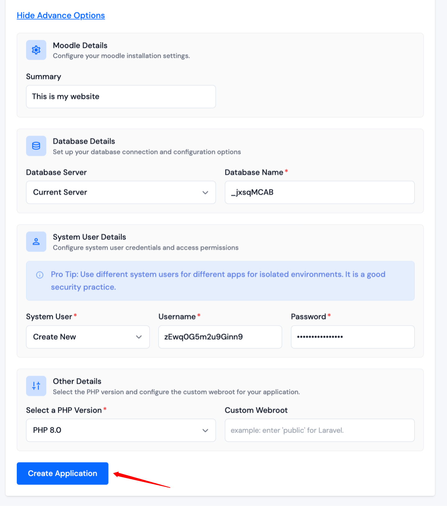 Application - Settings
