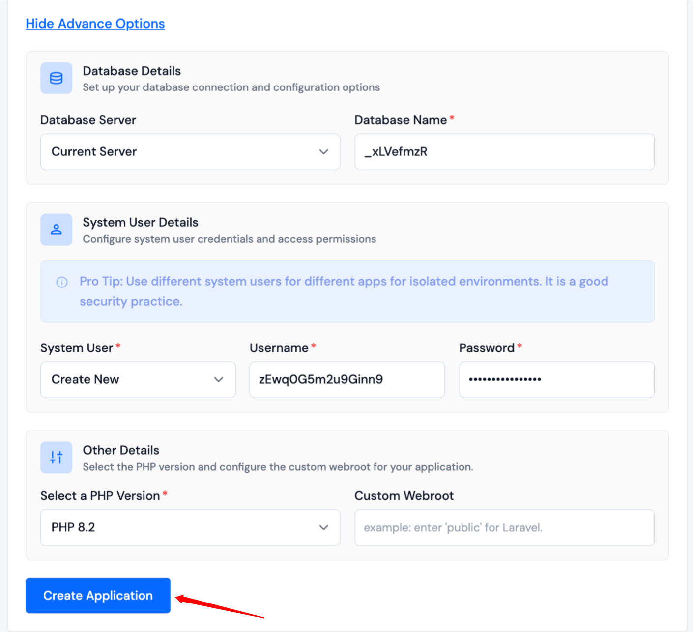 Application - Settings