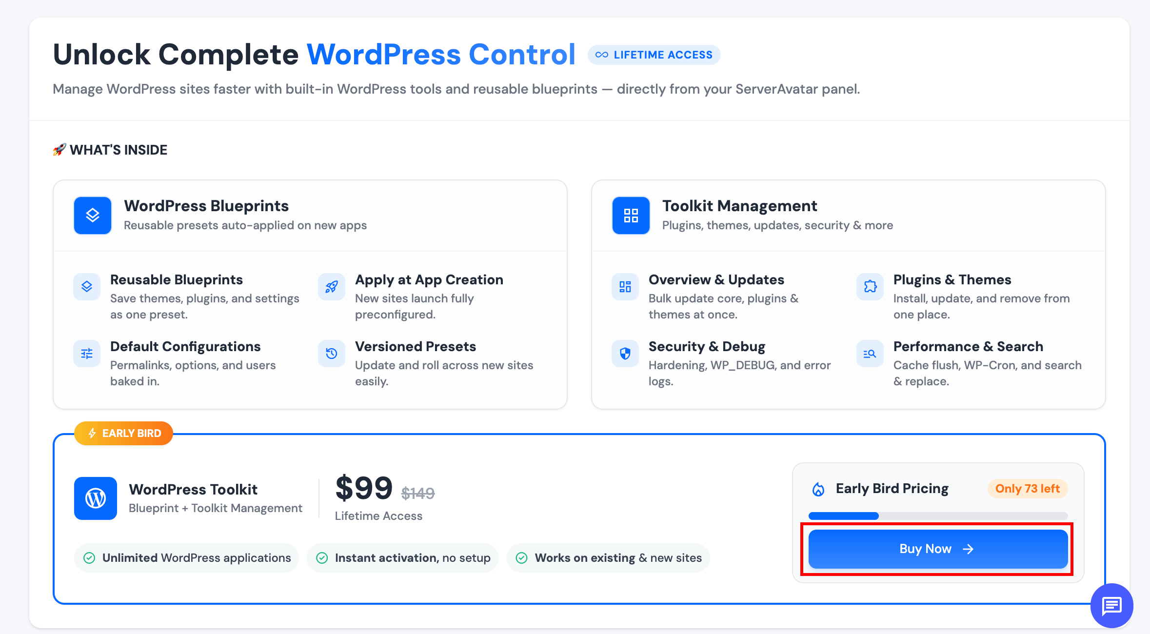 WordPress Toolkit purchase page