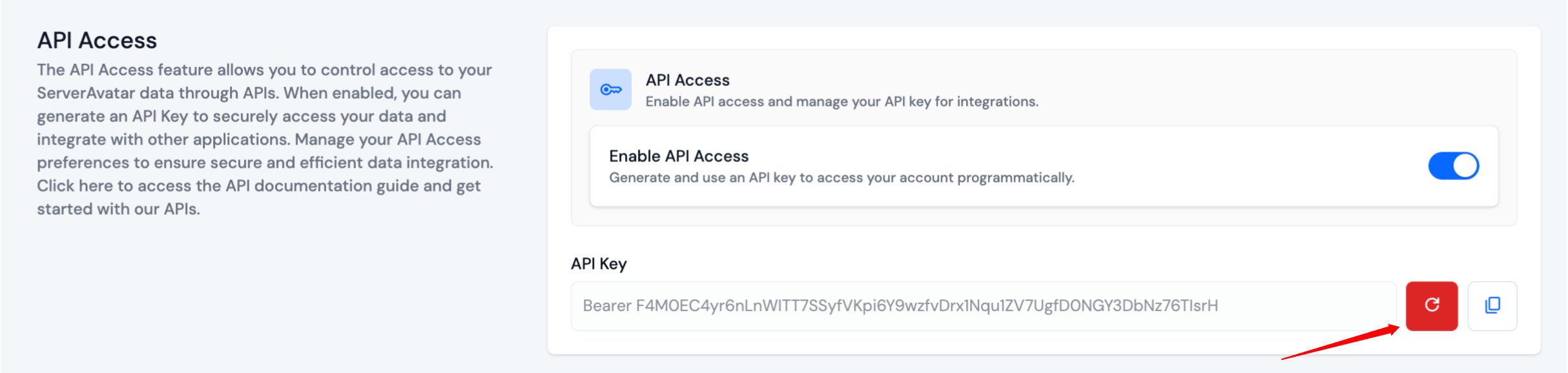 Enable or Disable API Access